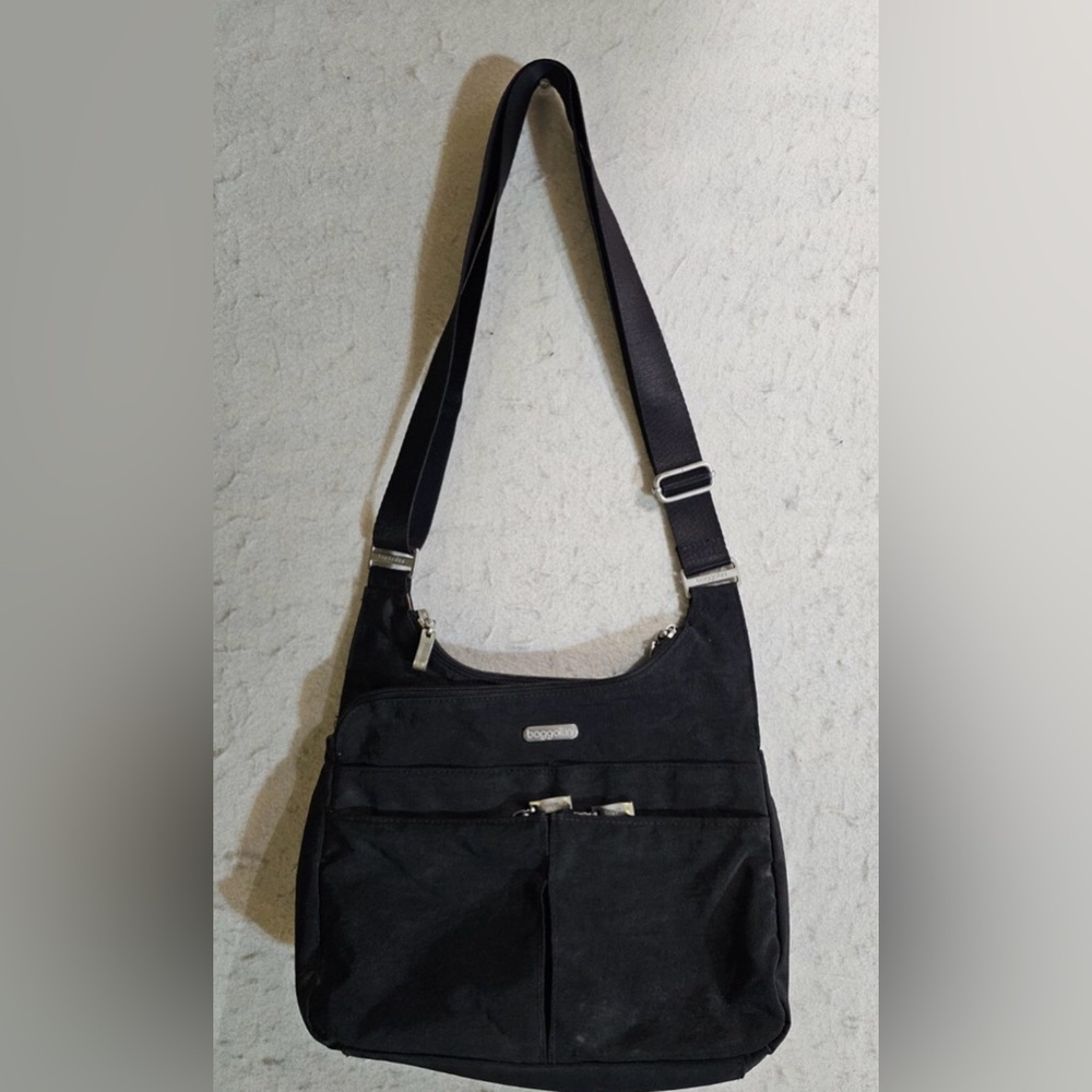 Baggallini Black Nylon Crossbody Bag